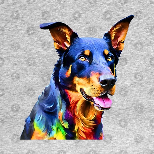 Pop-Art Beauceron Impressionism by Doodle and Things